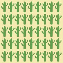Green Cacktuses Summer Nature Design Pattern Texture