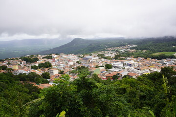 Fototapeta na wymiar Panoramic city view Viçosa do Ceará é um município do estado brasileiro do Ceará, localizada na microrregião da Ibiapaba, Mesorregião do Noroeste Cearense. Ceara state of Brazil.