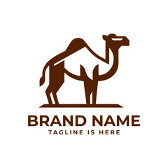 A camel logo represents endurance, resilience, and navigation through challenges. Suited for travel agencies, desert tours, or sustainability-focused organizations.