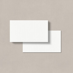 Mockup of business card standard size white