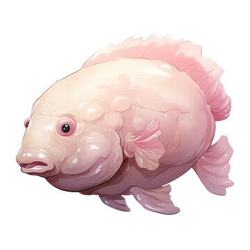 blobfish isolated on white