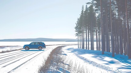 off-road car, country music background, road trip,