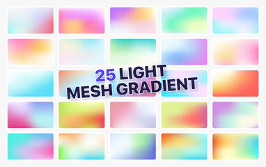 Fototapeta premium Mesh gradients collection, modern color combinations.