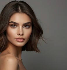 Fototapeta premium Fierce look of a woman - Ai generated image