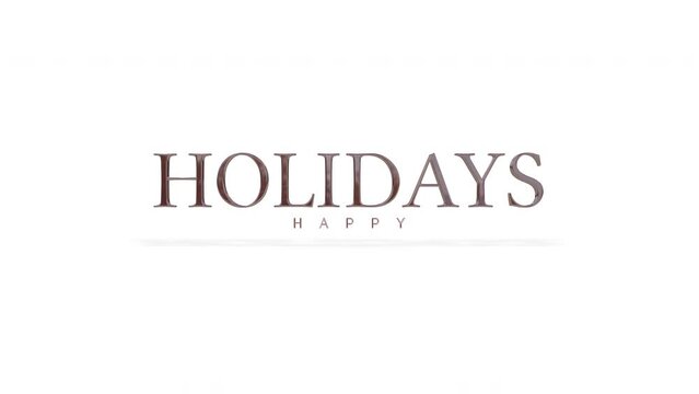 The Happy Holidays logo showcases the brand name in a stylized font, with the letter h in vibrant red and the remaining text in brown, on a clean white backdrop