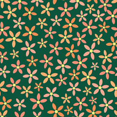 vector hand drawn colorful flowers seamless pattern perfect for wrapping paper, invitations, kitchen tea, paper plates, napkins, stationary, wallpaper, projects, fabric, kitchen apparel and more!