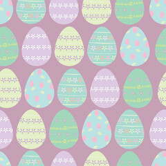 Repeat pattern with delicious chocolate easter eggs vector artwork