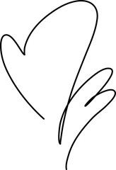 Line drawing of love, romantic, valentines