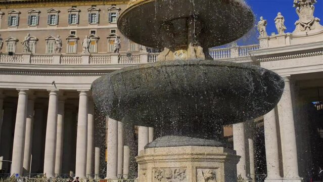 Fountain near Apostolic Palace in Vatican City