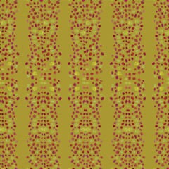 Vector artwork with hand painted tribal-themed polka dots