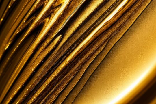 Gold fluid art textured background