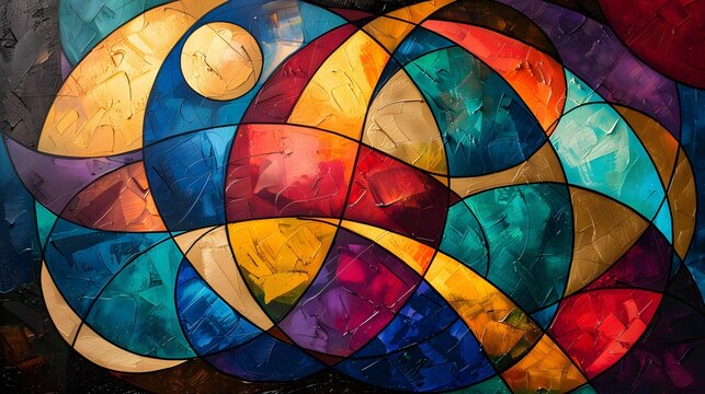 abstract painting colorful earth sustainability globe
