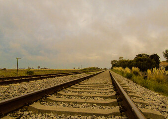 Fototapeta premium railway in the countryside