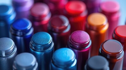 Several bottles of nail polish, colorful fashion