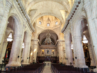 View at the cathedral of Havana on Cuba