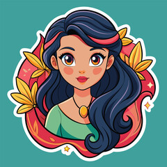 beautiful girl sticker