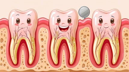 Diagram explaining gingivitis and gum disease - obrazy, fototapety, plakaty