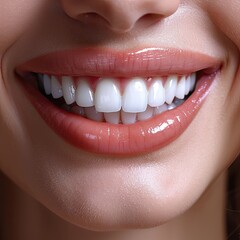 Perfect smile with beautiful white teeth
