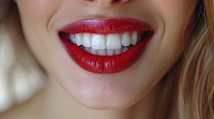 Perfect smile with beautiful white teeth