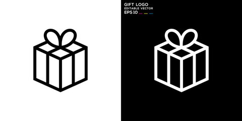 Vector template of gift logo, affection, birthday, romantic, special, valentine, EPS 10