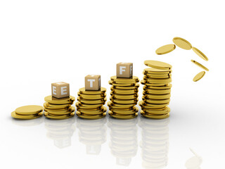 3d illustration Exchange Traded Fund