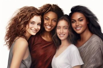 Obraz premium Diverse group of women smiling together