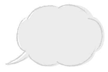 丸い雲型の吹き出しのイラスト