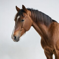 portrait of a brown horse
