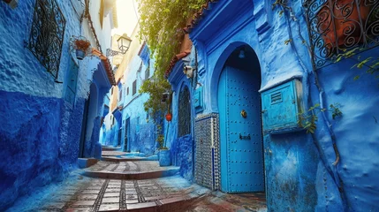Papier Peint photo Ruelle étroite Traditional and typical moroccan architectural detail