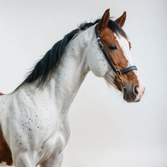 Obraz na płótnie Canvas portrait of horse with brown spots 