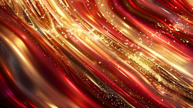 abstract red and gold background with some diagonal stripes and lines in it