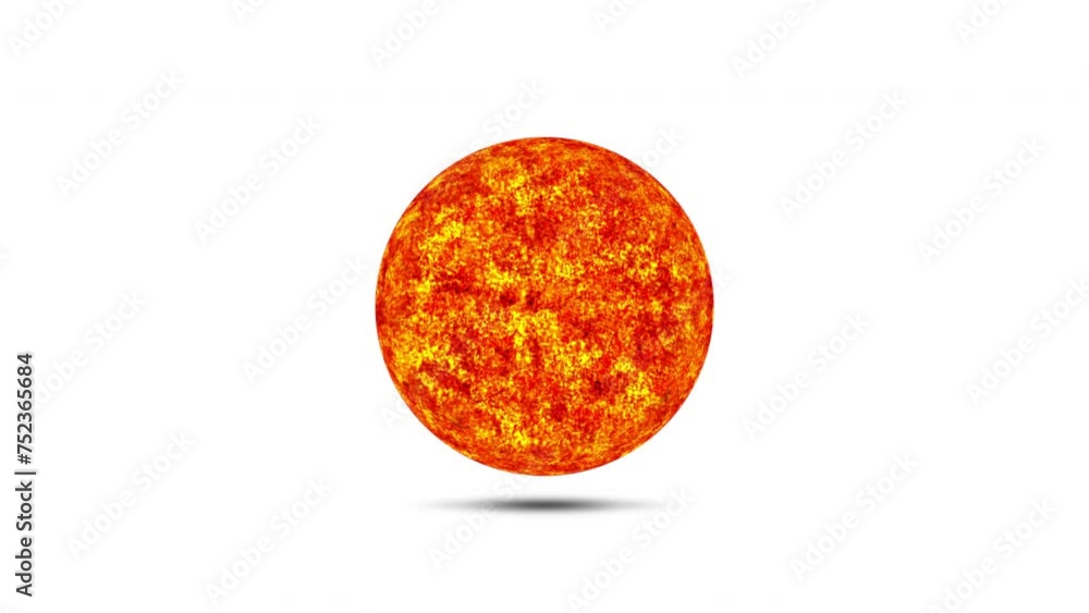 Wall mural sun loop on white background