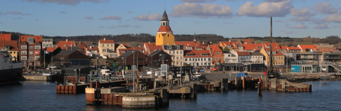 malerische Hafen von Faaborg auf der d&auml;nischen Ostsee Insel F&uuml;nen	
