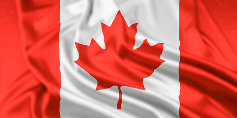 The Flag of Canada Rippled