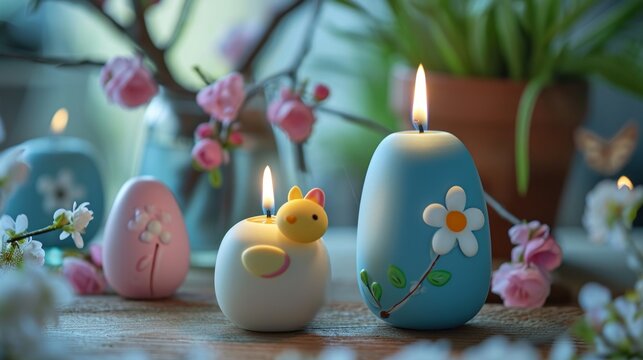 DIY Easter Gift Set with Handmade Cards and Candles