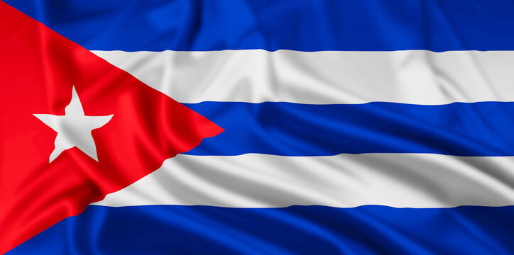 The Flag of Cuba Rippled