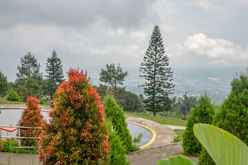 Landscape garden and mountain Bandungan Semarang Central Java.