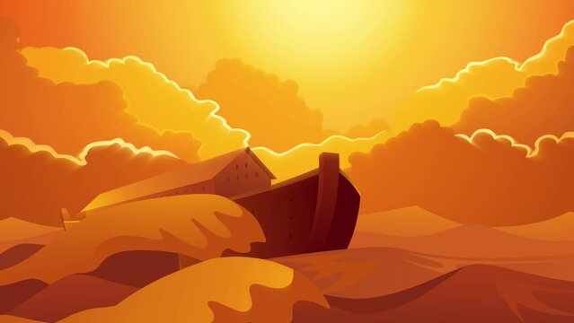 Biblical motion graphics series, Noah's ark and the great flood