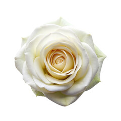 White rose isolated on a transparent background.