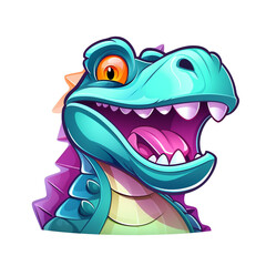 humorous visage for a gaming logo with an laughing dino animal protagonist is an absolute joy сreated with Generative Ai