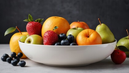 Naklejka na ściany i meble Summer Delight: Vibrant Fruit Bowl