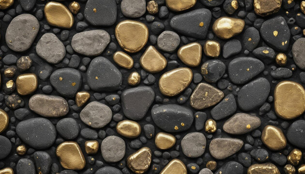 Golden and black stones luxury texture backround