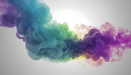 Waves of colorful smoke abstract background - obrazy, fototapety, plakaty