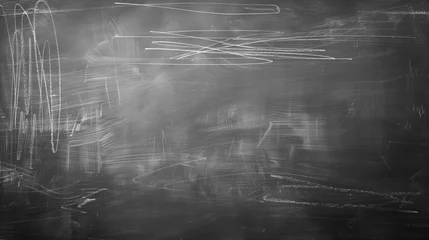 Foto op Plexiglas Аbstract texture of chalk rubbed out on blackboard or chalkboard background dark wall backdrop or learning concept © IvanCreator