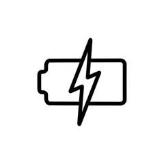 Battery icon, battery charge level. battery Charging icon, icon flet isolated on white © Ilhamdh