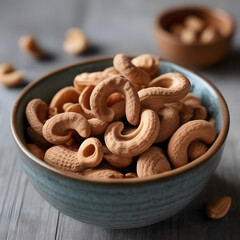 bowl of toasted cashews for an advertisement