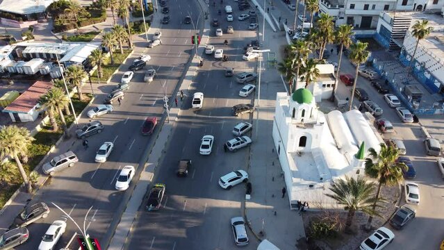 Libya, Tripoli, Drone view of the old City
