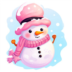 snowman, sticker design сreated with Generative Ai