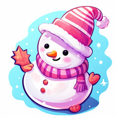 snowman, sticker design сreated with Generative Ai