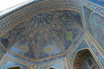 Detail at Tilya-Kori Madrasah, Samarkand